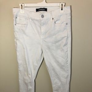 Express High Waisted White Jeans